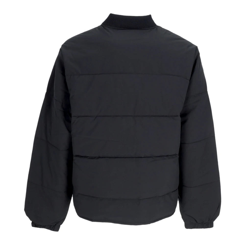Obey Zwarte Donsjas met Jersey Kraag Black Heren