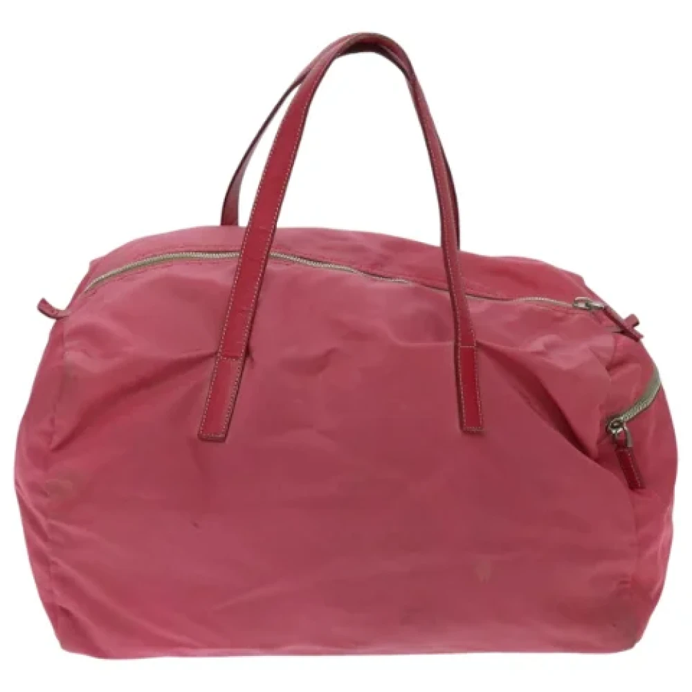 Prada Vintage Pre-owned Nylon travel-bags Pink Dames
