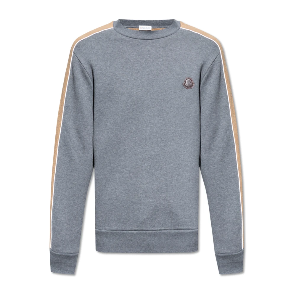 Moncler Sweatshirt met logo Gray Heren