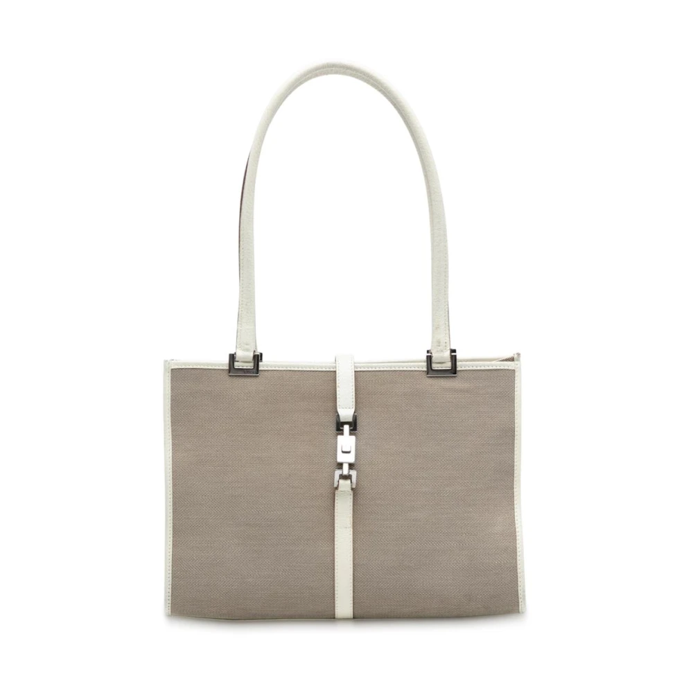 Gucci Vintage Women's Brown Pre-Owned Canvas Tote Bag