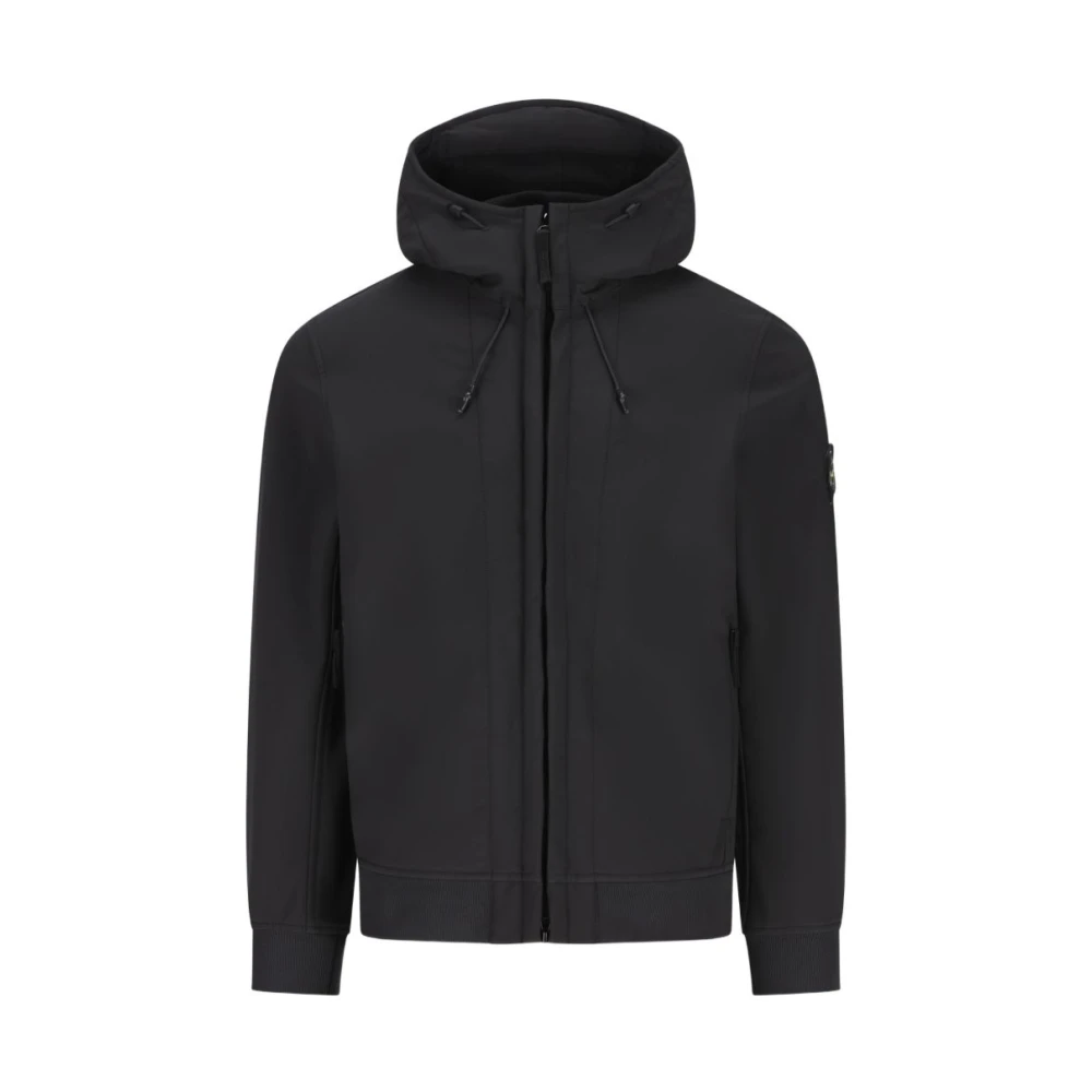 Stone Island Black Light Jackets, Male, Xl, Coats