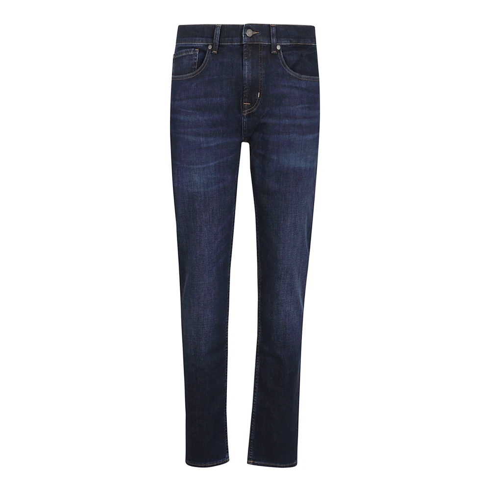 7 For All Mankind Donkerblauwe Slimmy LuxPerMae Jeans Blue Heren