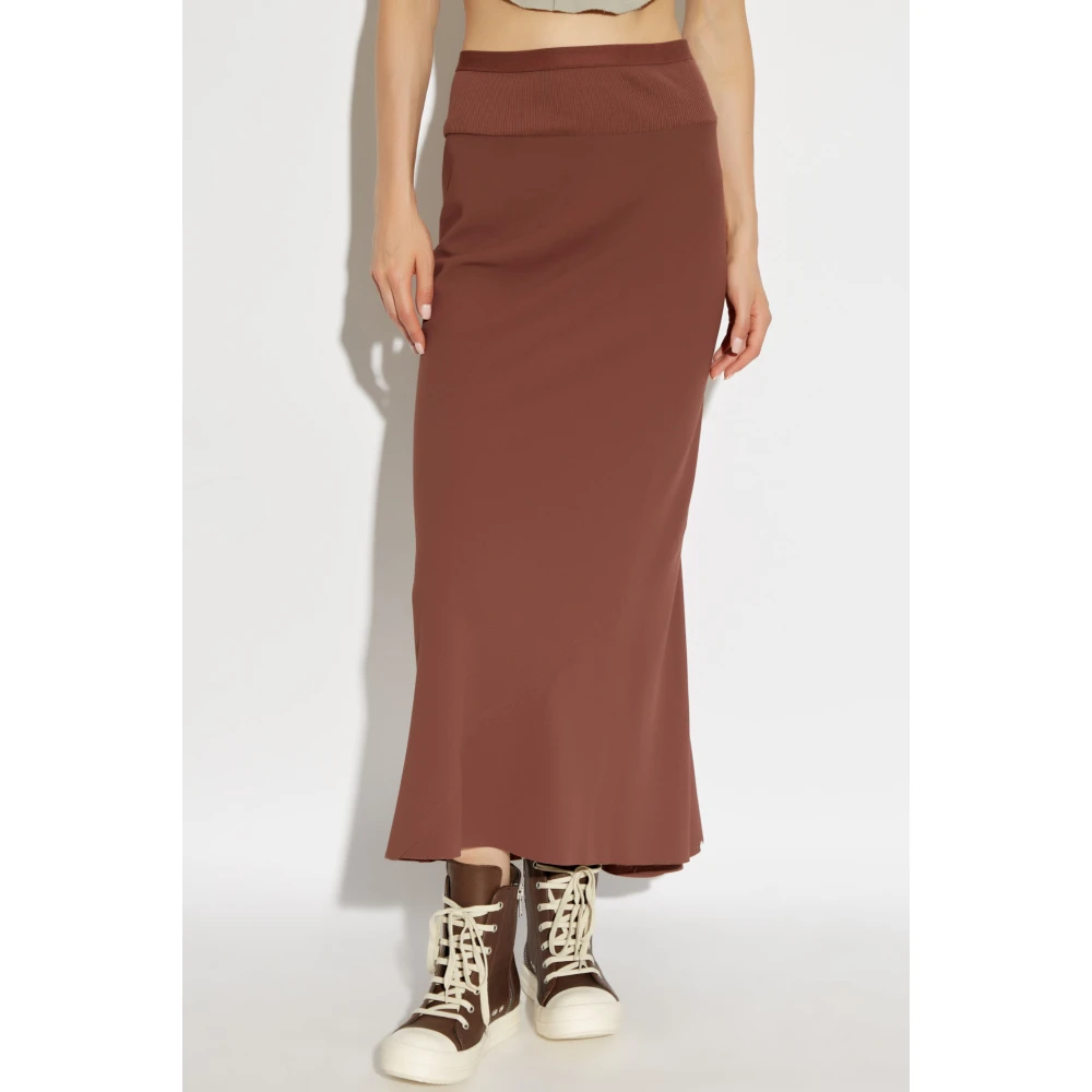 Rick Owens Rok Calf Bias Rok Brown Dames