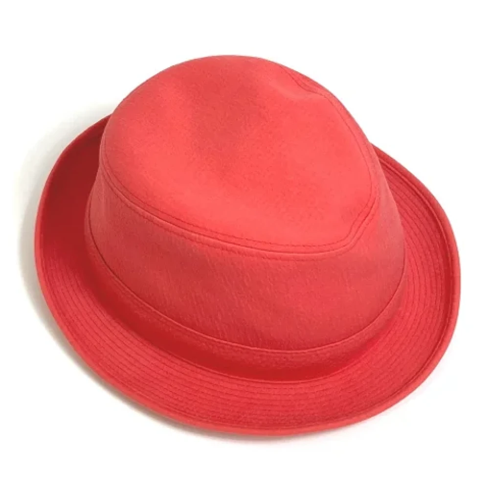 Hermès Vintage Pre-owned Cotton hats Red Dames