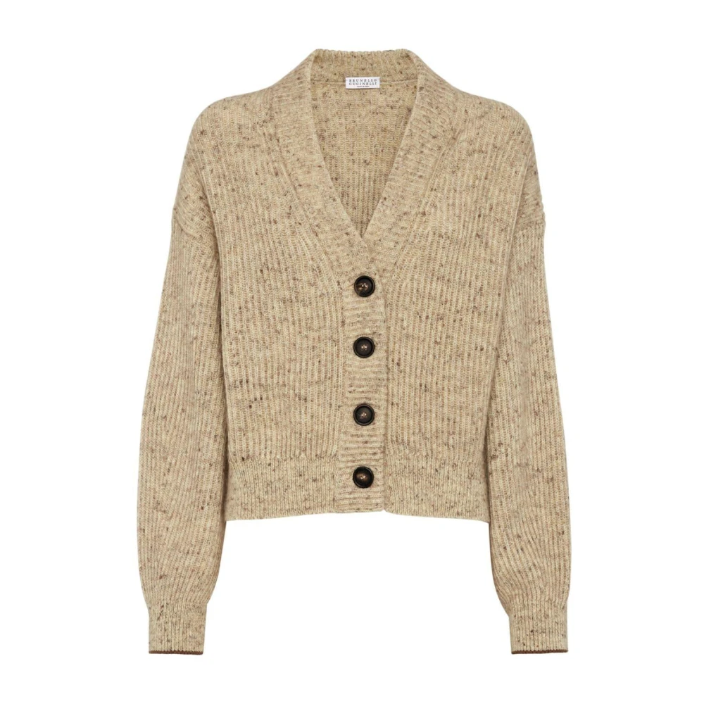 BRUNELLO CUCINELLI Melange Effect Vest Beige Dames