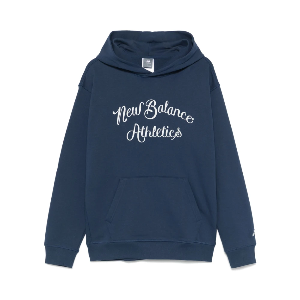 New Balance Navy Blue Drop Shoulder Sweatshirt Blue Heren