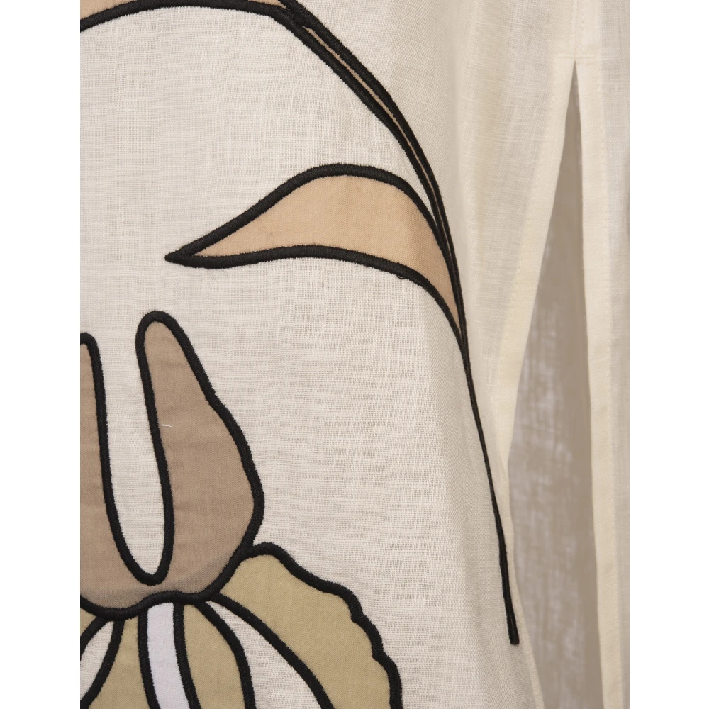TORY BURCH Witte Bloemen Kaftan Jurk Multicolor Dames