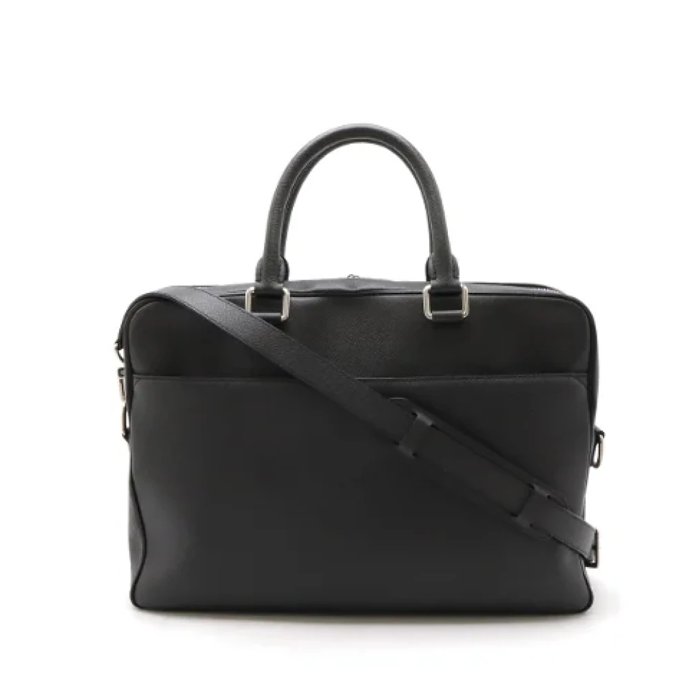 Louis Vuitton Vintage Pre-owned Leather briefcases Black Dames