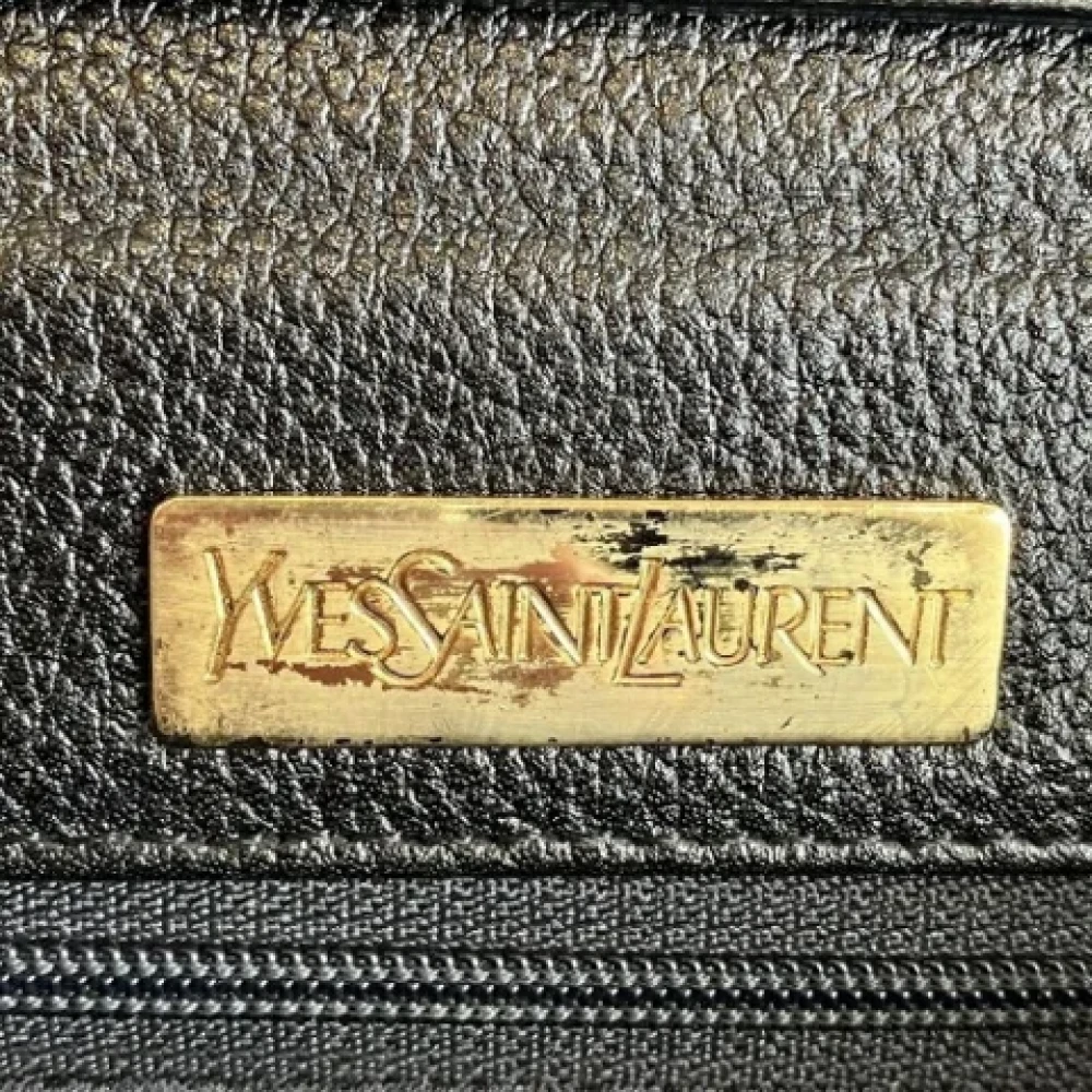 Yves Saint Laurent Vintage Pre-owned Leather shoulder-bags Black Dames
