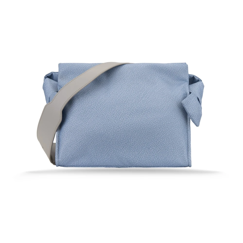 Borbonese Dames Schoudertas Magnetische Knoop Blue Dames