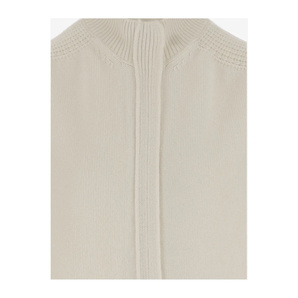 Sa Su Phi Witte Cropped Mouwloze Vest met Rits White Dames