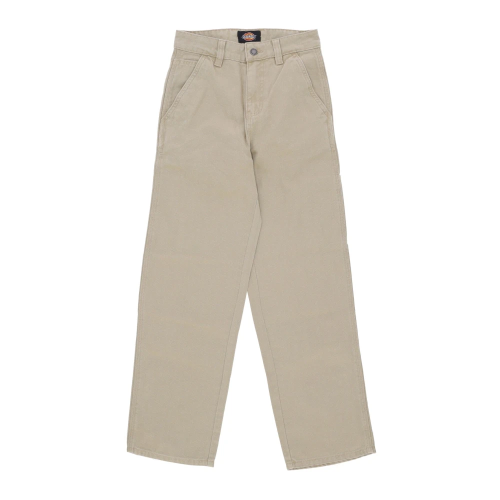 Dickies Women's Beige Desert Sand Canvas Trousers - Straight Trousers - W27 - Trousers
