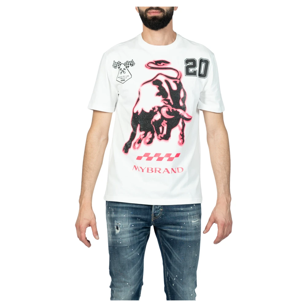 My Brand Bull Racing Crew Tee White Heren