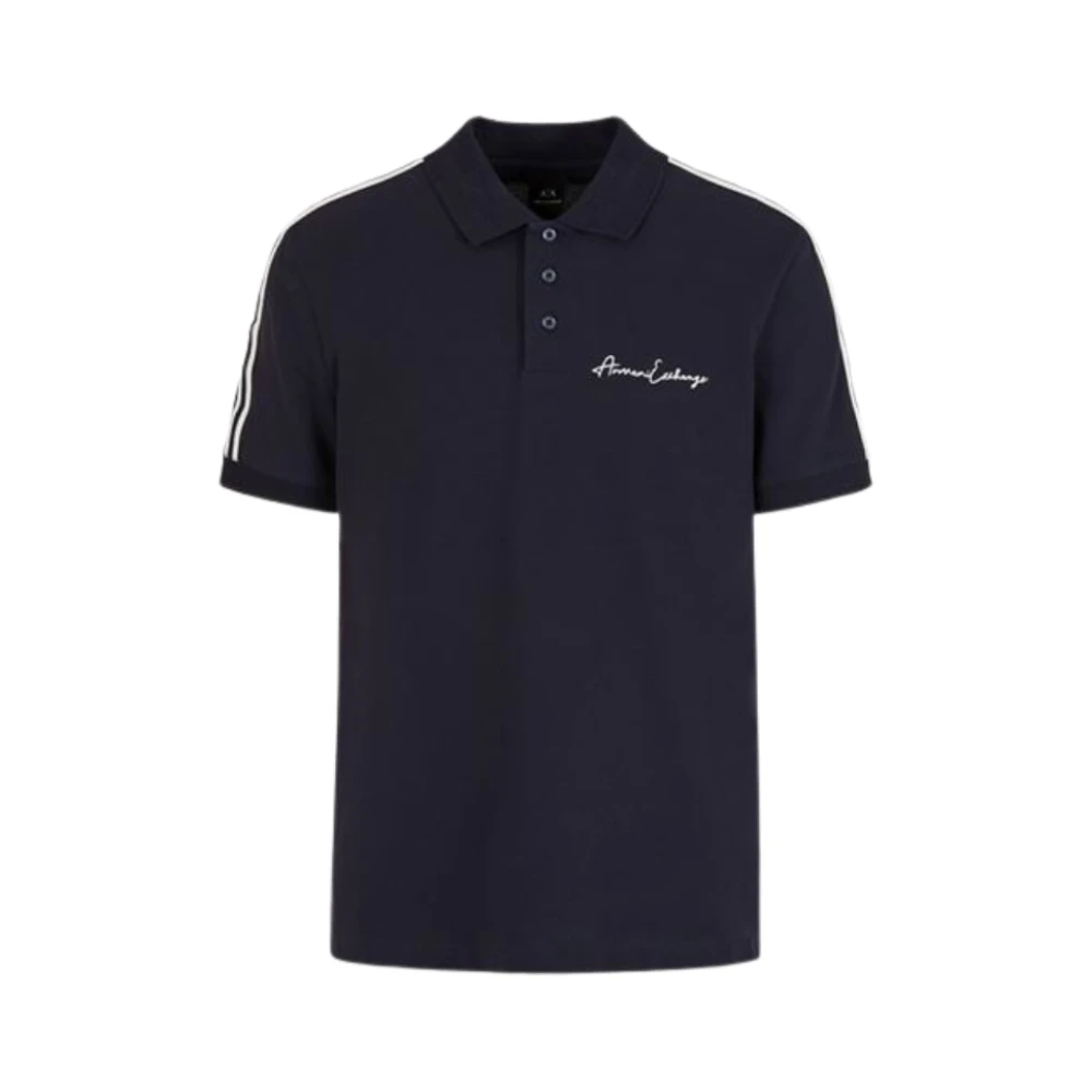 Armani Exchange Klassisk Krage Polo Tröja Black, Herr