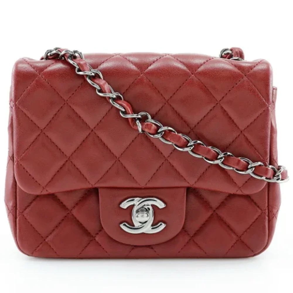 Chanel Vintage Pre-owned Leather chanel-bags Red Dames