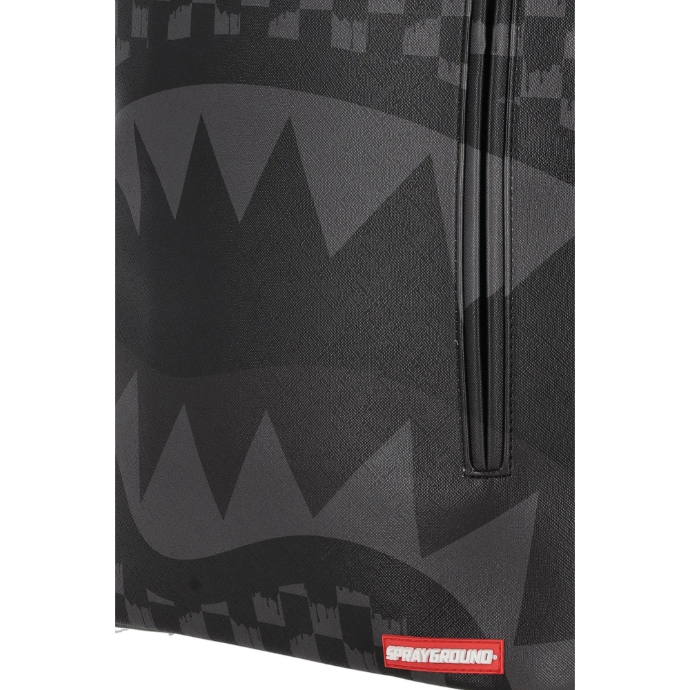 Sprayground Zwarte Hangover Drip Check Rugzak Black Unisex