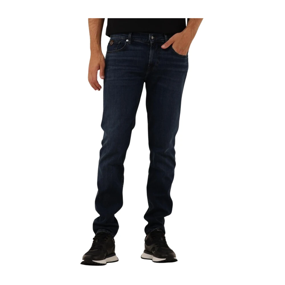 7 For All Mankind Slim Fit Jeans Donkerblauw Blue Heren