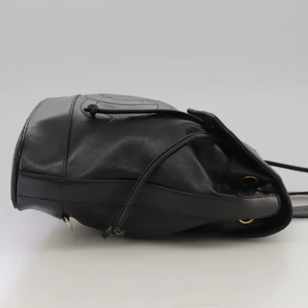 Chanel Vintage Pre-owned Leather crossbody-bags Black Dames