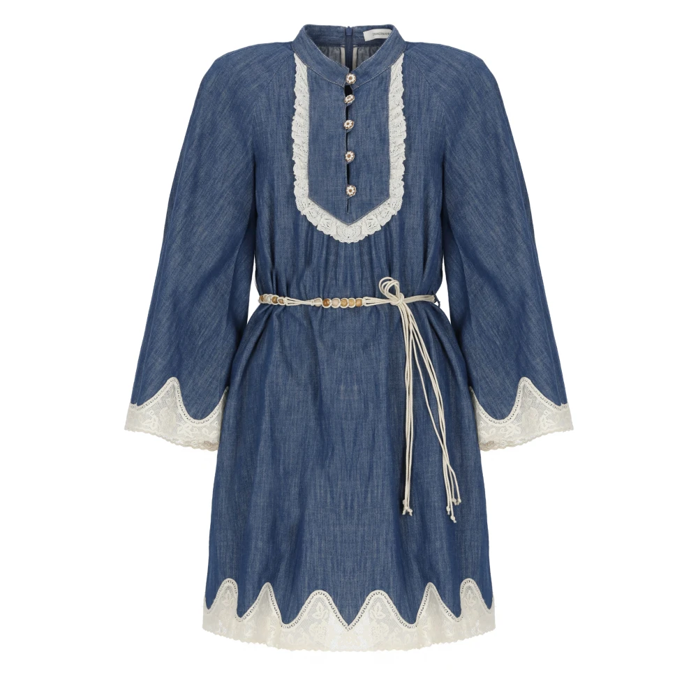 Zimmermann Women's Blue Denim Mini Dress - Short Dresses - S - Dresses