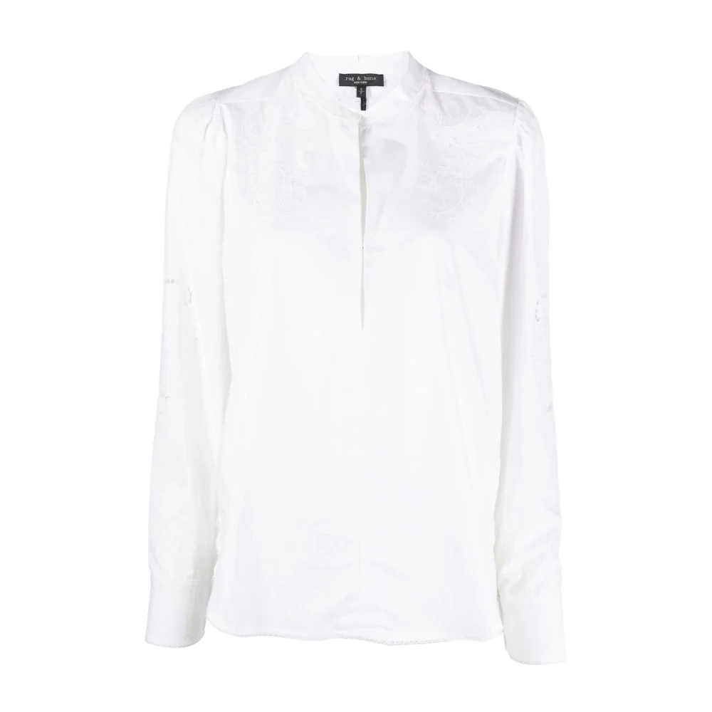 Rag & Bone Witte Katoenen Casual Jade Blouse White Dames