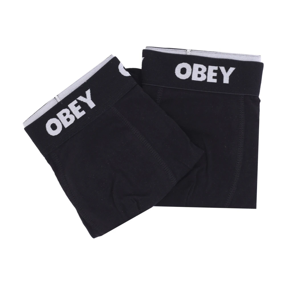 Obey Streetwear Boxers 2-Pack Zwart Black Heren
