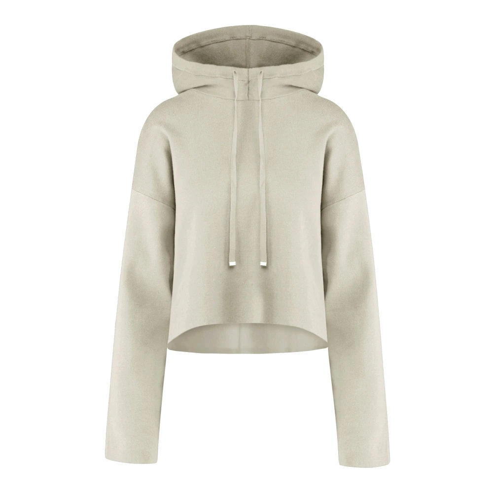 BomBoogie Gezellig Katoen Tricot Hoodie Beige Dames