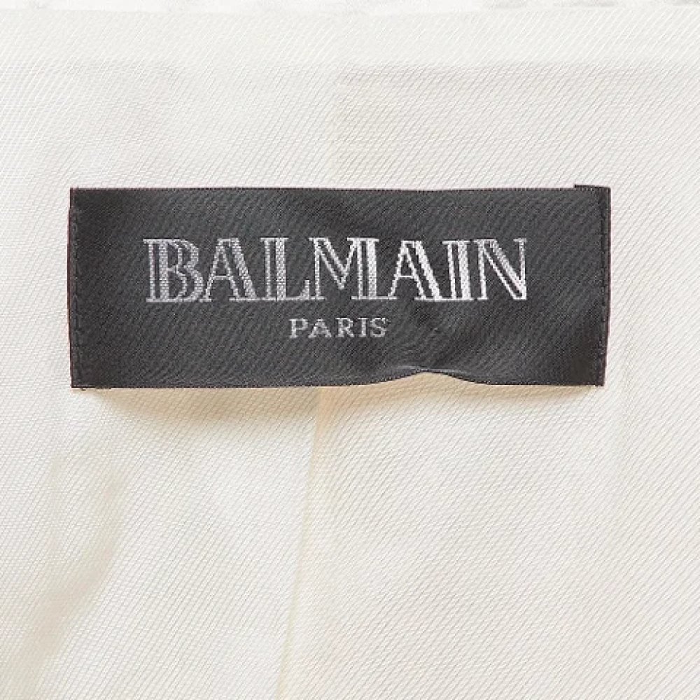 Balmain Pre-owned Fabric outerwear Beige Dames