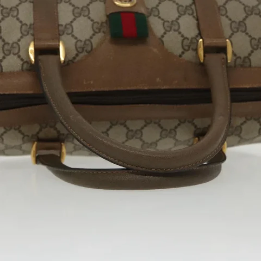 Gucci Vintage Pre-owned Canvas travel-bags Beige Dames