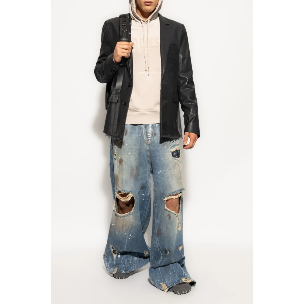 Diesel Blazer met open revers J-Phonix-Denim Black Heren