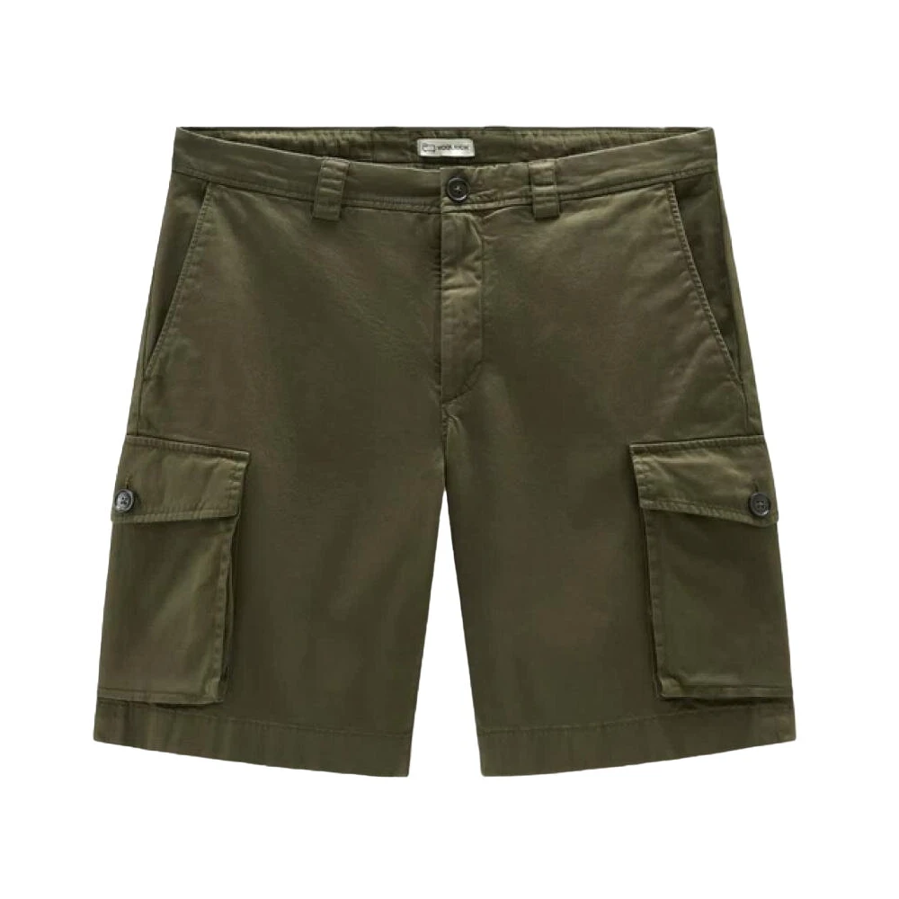 Woolrich Men's Green Polyester Bermuda Shorts - Casual Shorts - W31 - Shorts