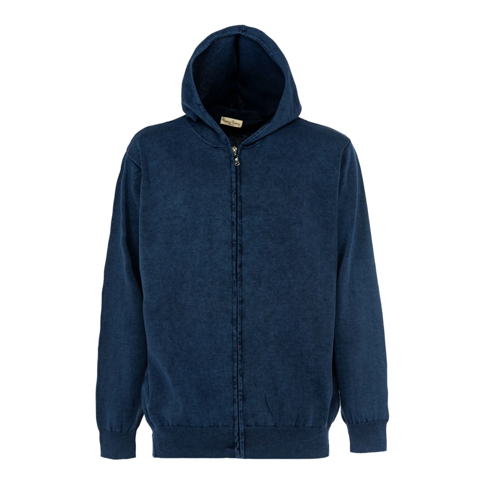 Cashmere Company Heren hoodie met ontwerpen Blue Heren