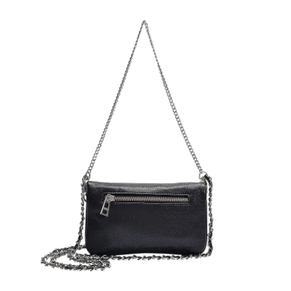 Zadig & Voltaire Leren schoudertas Black Dames