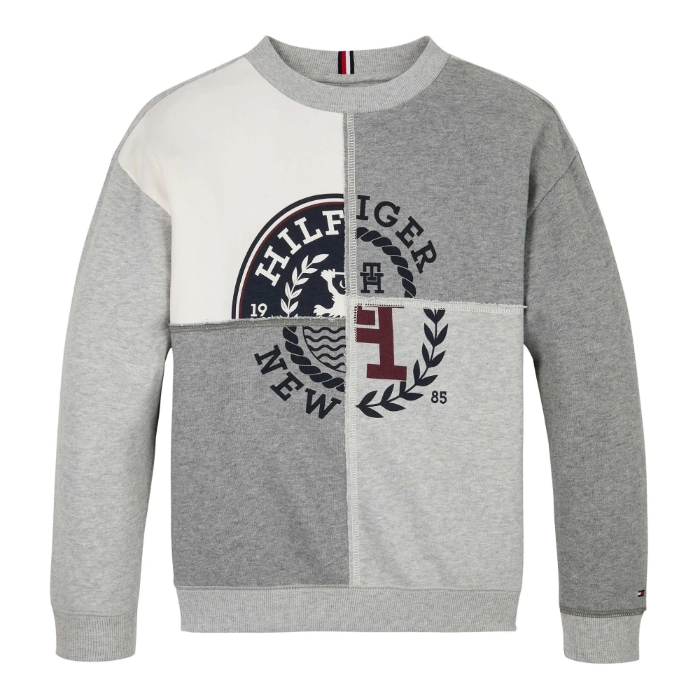 Tommy Hilfiger Barn Logo Arkiv Sweatshirt Gray, Pojke