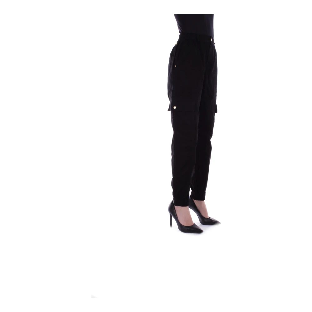 Barbour Zwarte broek met logo Black Dames