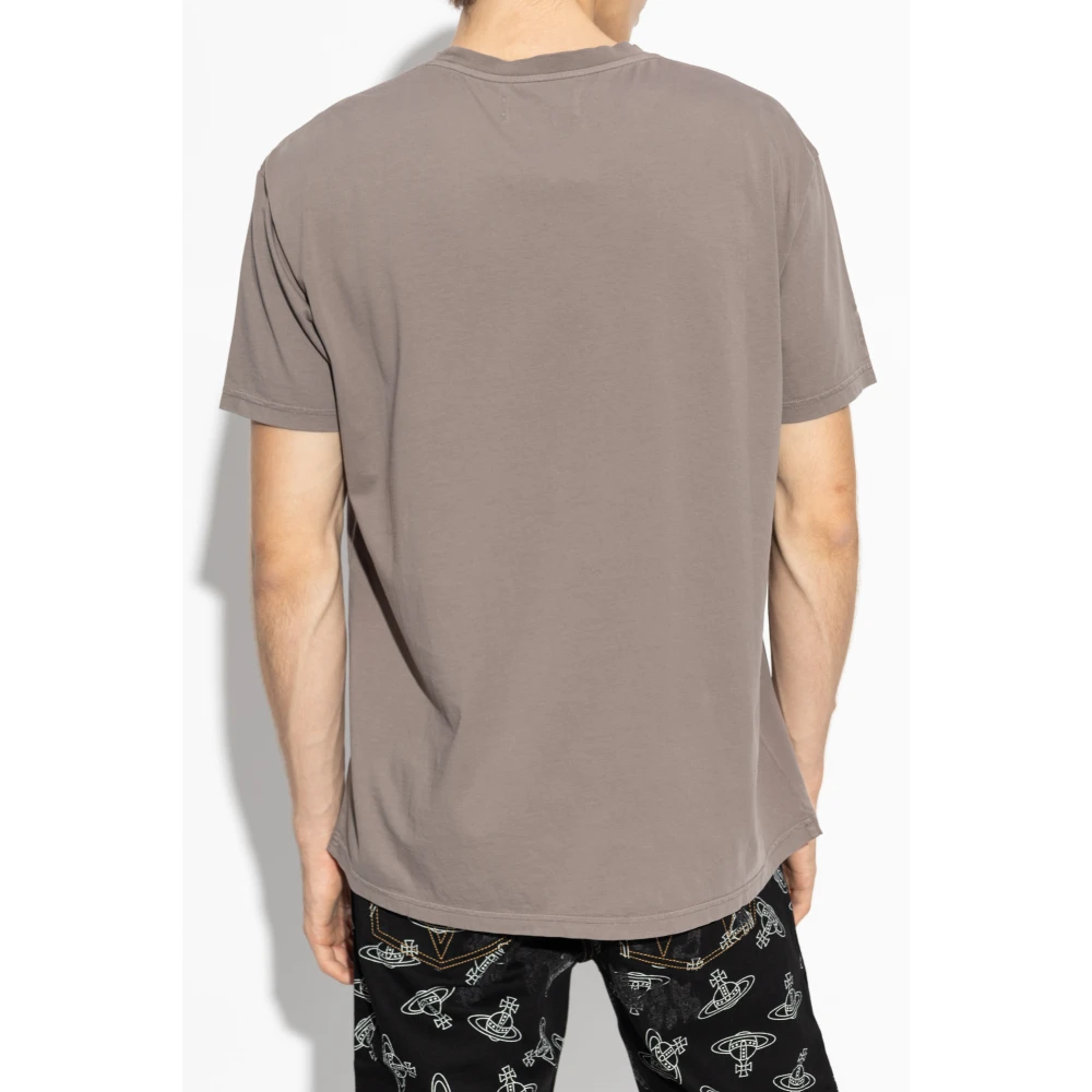 Vivienne Westwood T-shirt met logo Gray Heren
