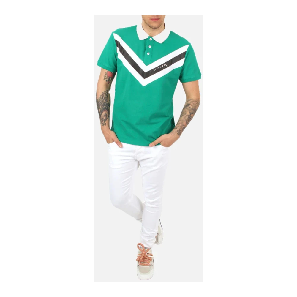 John Richmond Heren Wimbledon Polo Shirt Green Heren