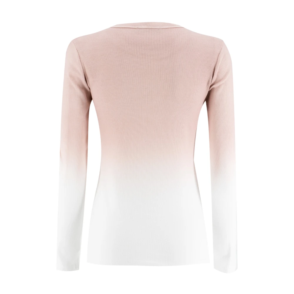 Fabiana Filippi Geribbeld langärmelig jersey sweater Pink Dames