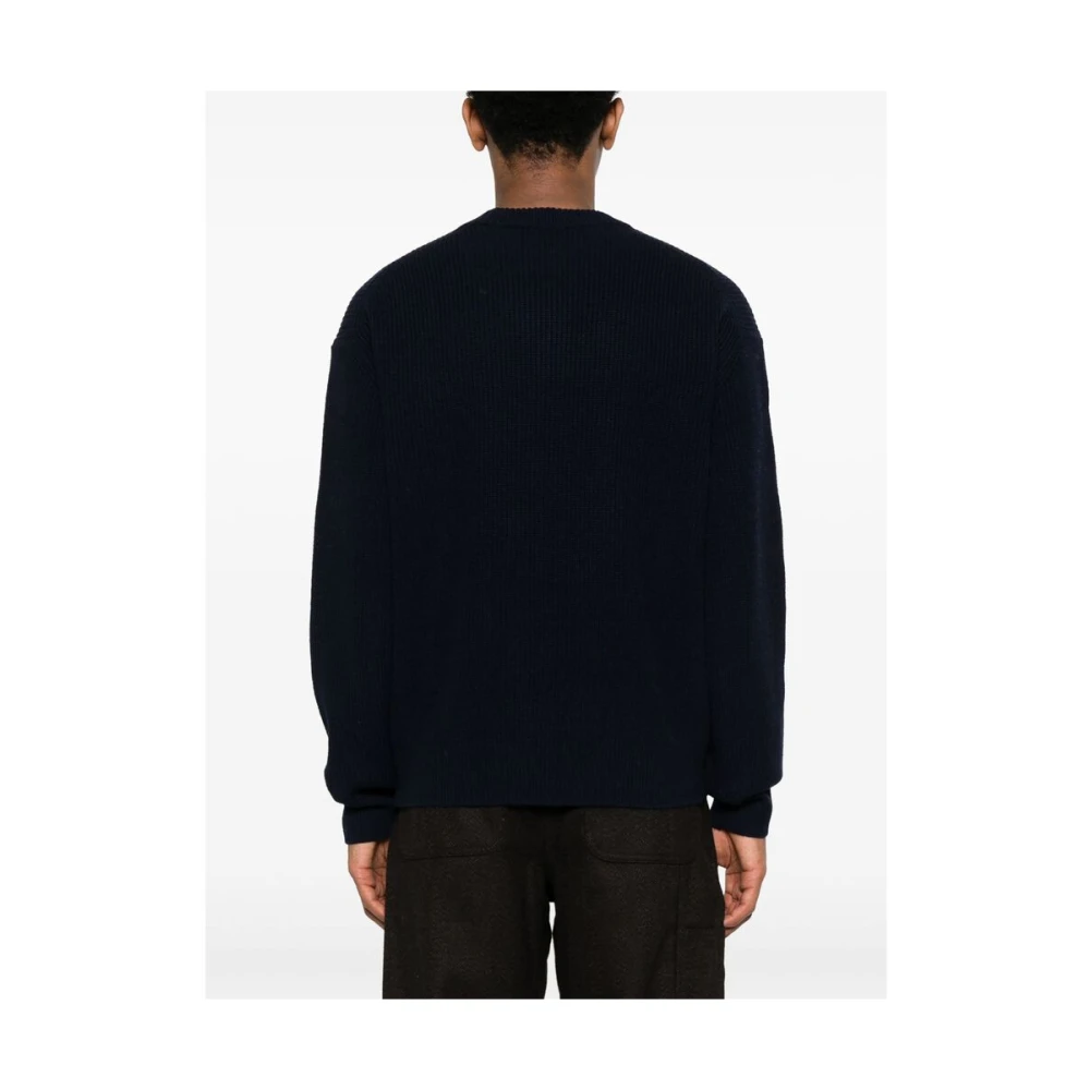 Maison Kitsuné Navy Blue Fox Head Sweater Blue Heren