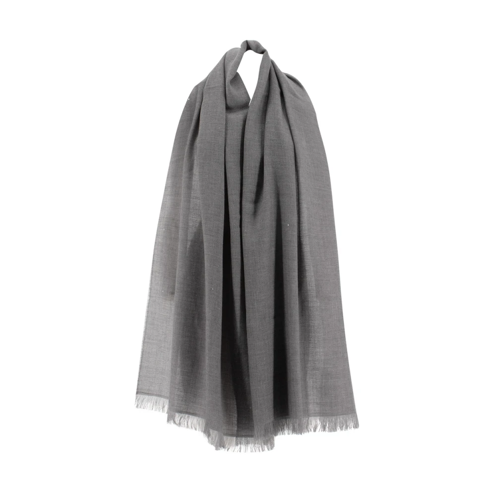 Fabiana Filippi Veelzijdige Sjaal voor Elke Seizoenslook Gray Dames
