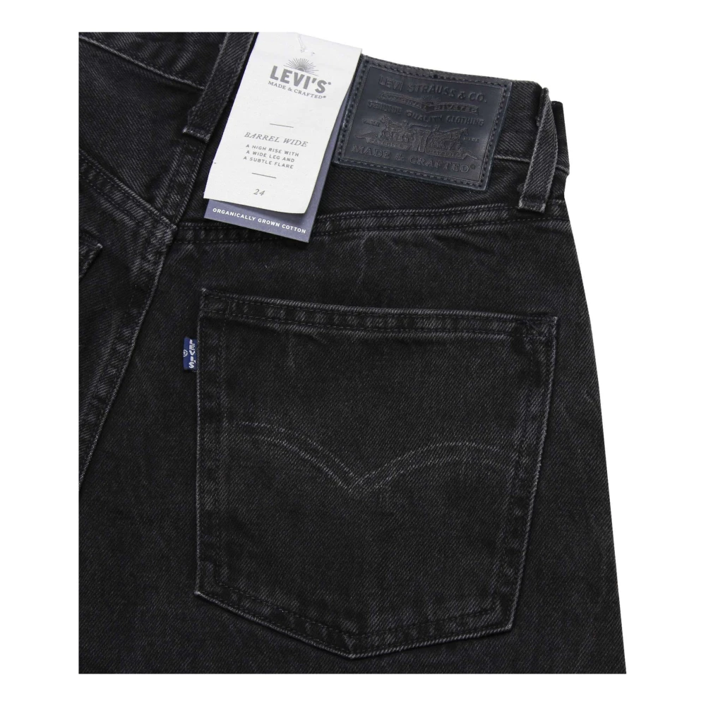 Levi's Zwarte Loose-fit Jeans met Hoge Taille Black Dames