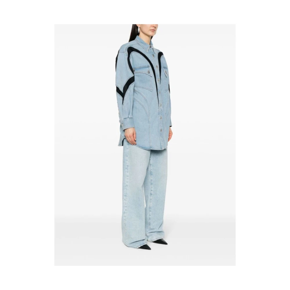 Mugler Shirts Blue Dames