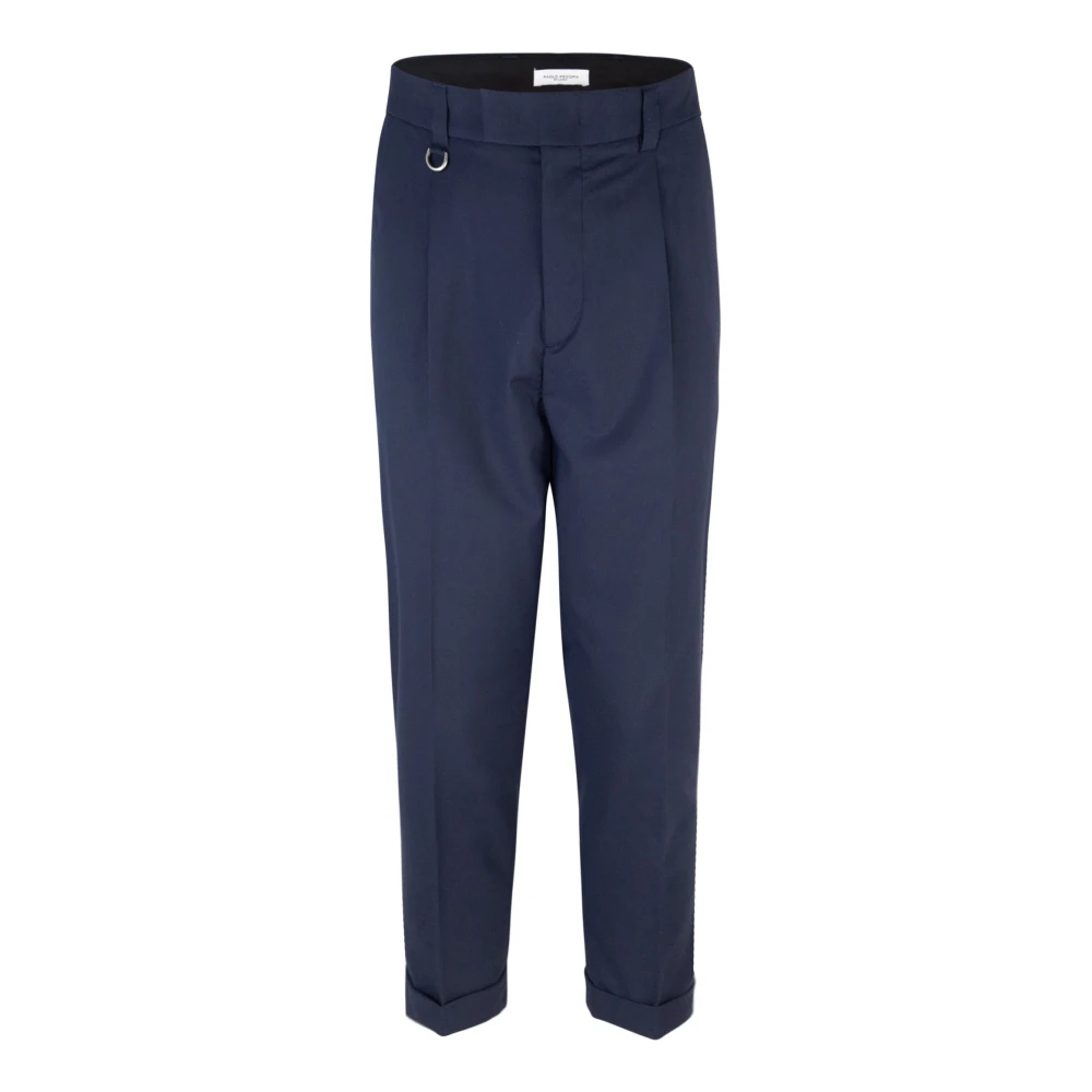Paolo Pecora Blauwe Chino Broek met Relaxte Pasvorm Blue Heren
