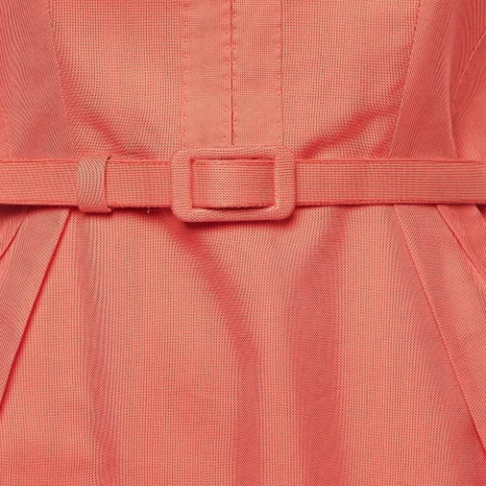 Carolina Herrera Pre-owned Cotton dresses Red Dames