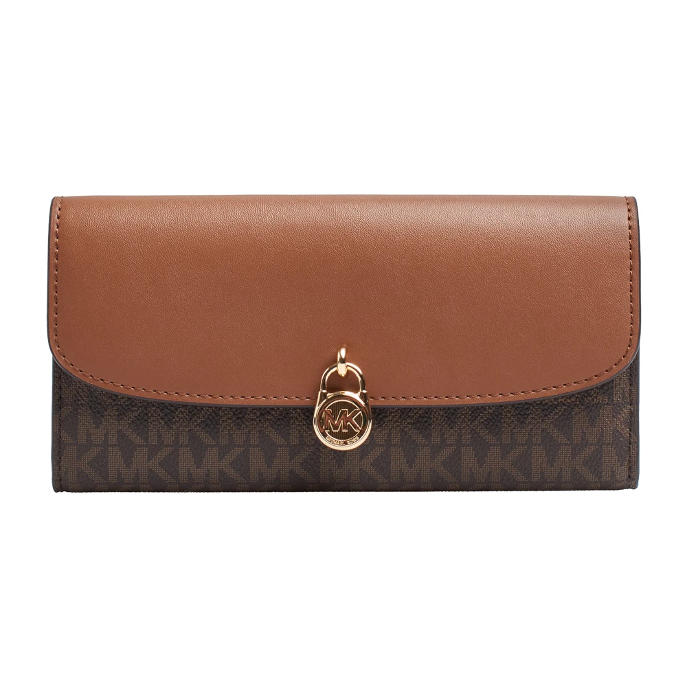 Michael Kors Women's Brown Wallets & Cardholders, One Size, Hamilton Continental Wallet