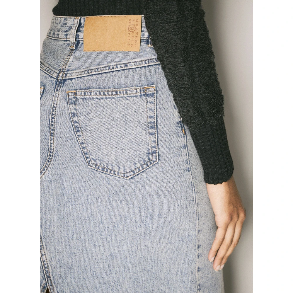 MM6 Maison Margiela Panel Denim Rok Blue Dames