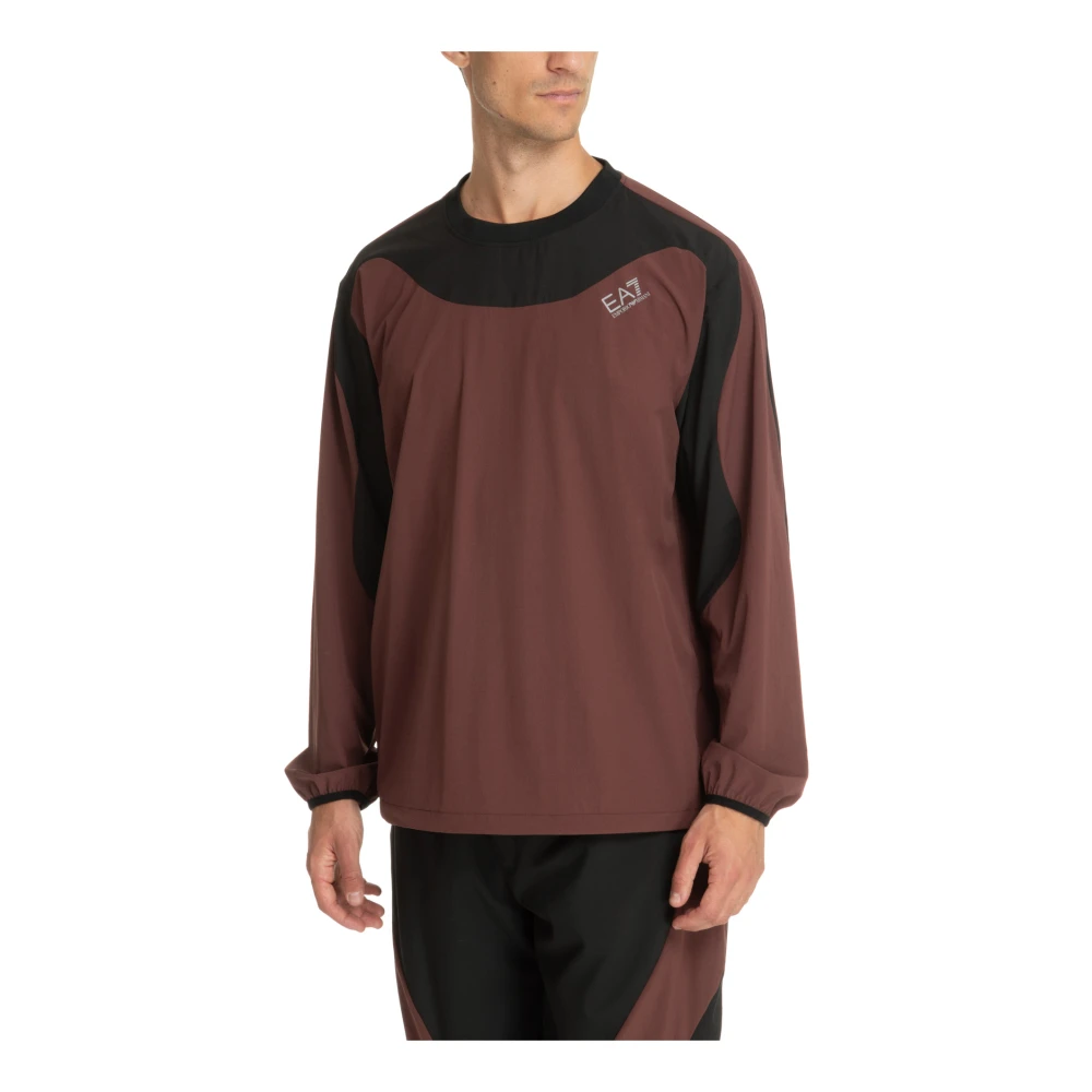 Emporio Armani EA7 Multikleur Logo Jas Brown Heren