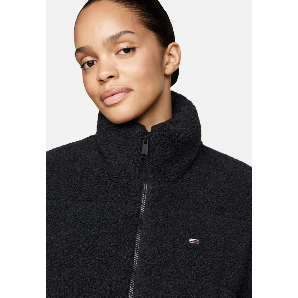 Tommy Jeans Stijlvolle Jas voor Mannen Black Dames