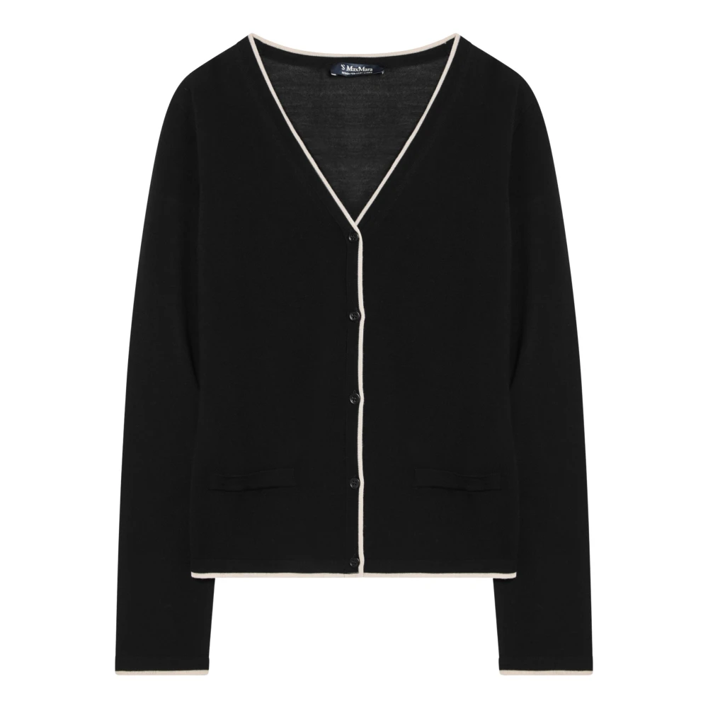 Max Mara Korte Cardigan Trui Black Dames