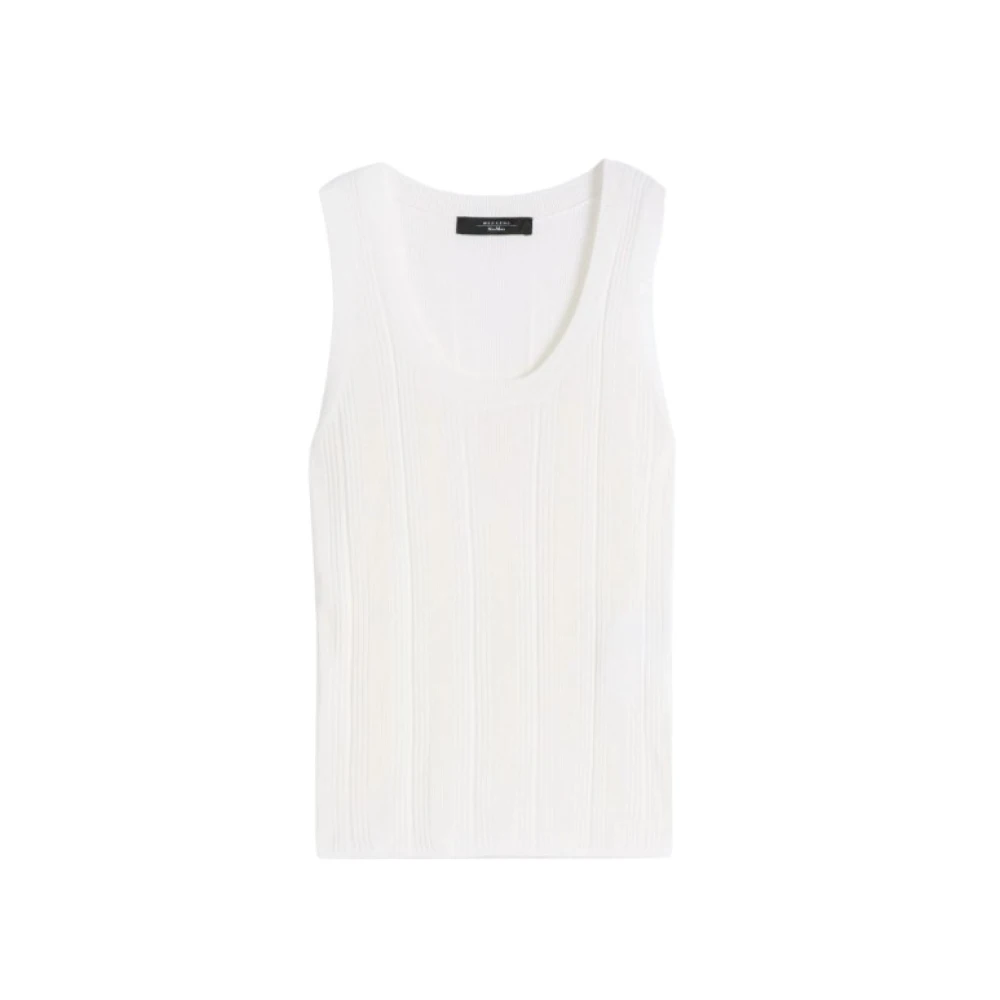 Weekend Max Mara Women's White Sleeveless Tops, Xs, Wkdcose Sleeveless Top