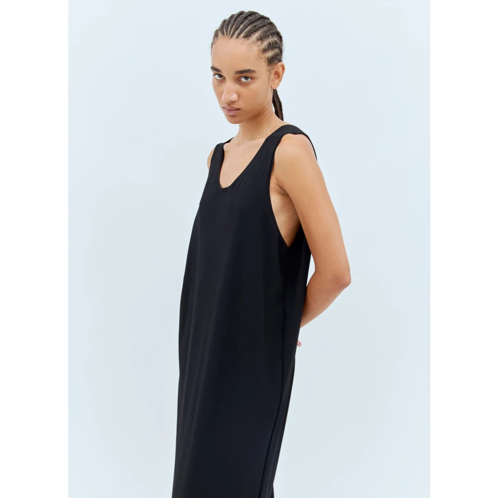 The Row Stretch Weave Maxi Jurk Made in Italy Black Dames
